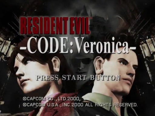 Resident Evil CODE Veronica title screen for Sega Dreamcast